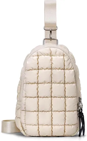 YFGBCX Puffer Bag Quilted Sling Bag for Women Crossbody Purse Sling Backpack Quilted Fanny Pack Puffy Chest Purse