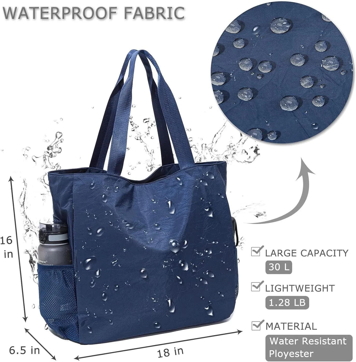 Yoga Mat Bag - Waterproof Shoulder Gym Bag with Yoga Mat Holder & Wet Pocket for Gym, Pilates, Travel, Beach and Daily Use