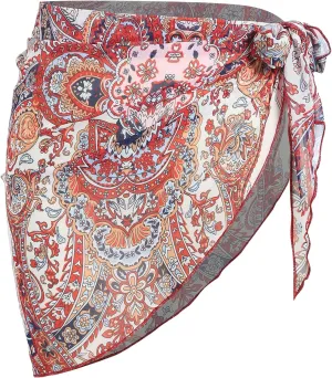 ZAFUL Boho Beach Cover Ups for Women Sarong Coverups Sheer Bikini Chiffon Wraps Skirts for Swimwear