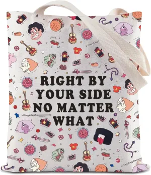 ZJXHPO Universe Cartoon Inspired Tote Bag Right By Your Side No Matter What Reusable Grocery Shopping Bag